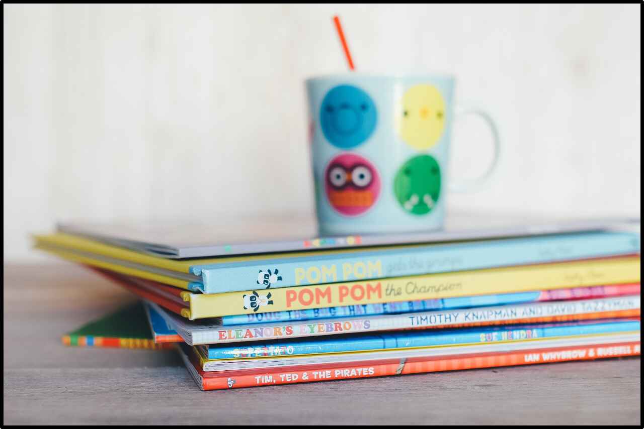 Books for kids covering a variety of educational topics.